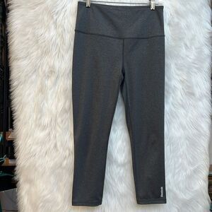Reebok high waisted marled gray cropped leggings